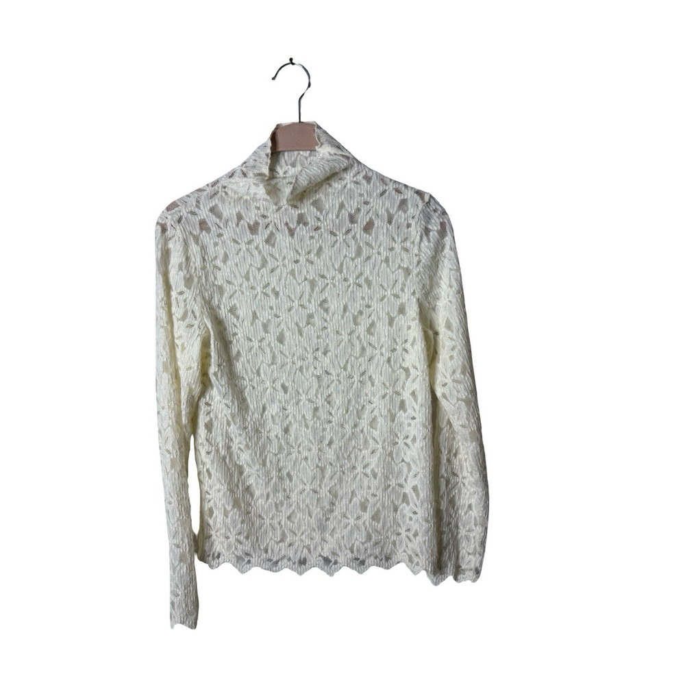 Easy Clothes womens mocked neck top size Medium long sleeve